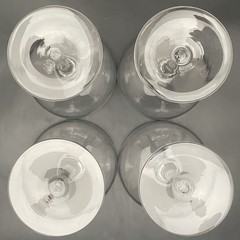 Lenox Weatherly Crystal 4pc Platinum Trim Wine Coupe Glasses 1965-87 USA 5″t 6oz
