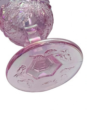 Madonna Inn Original Rose Pink Iridescent Glass Wine Goblet