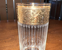 3 Vintage MCM Culver Tyrol Highball 5.5” Glasses w/ 22k Gold Rim Bar Ware Retro