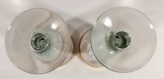 Set 2 Vtg Gold Encrusted Etched Grapes Vine Pilsner Beer Glasses 7 3/4″ 12oz MCM