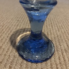 Fire And Light Wine / Water Glass Cobalt Blue 7″