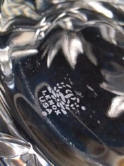 One (1) LENOX USA Charleston Double Old-Fashioned Glass Cut Criss-Cross & Fan