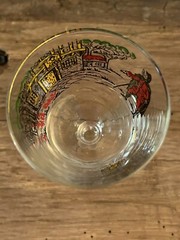 VTG Nautical Stemware Midevil Barware Sherry Glass Sunburst Compass Pub Glass