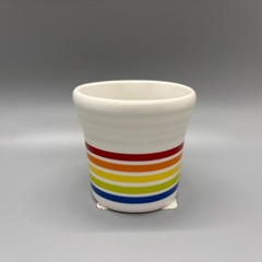 Fiesta Signature Lines Shot Glass in White | Fiestaware Rainbow Stripes 2oz NWT