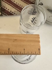 Vintage Frosted Silver Leaf Foliage Cocktail PitcherFour 4” Juice/Shot Glasses