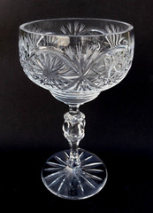 Rare Vintage Crystal Goblet Soviet Large Wine Goblet Crystal Wine Glass USSR