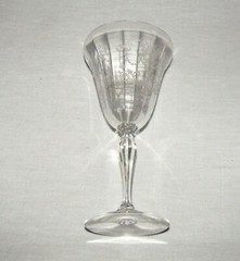 Fostoria Water Goblet, Florentine, Crystal Clear, 7 3/8″