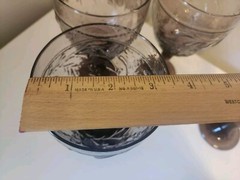 4 Libbey Large Purple Amethyst Violet Garden Vine Goblets Glasses