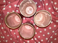 Jaska Of California pink Cascade Ware set of 4 Tumblers mid century modern retro
