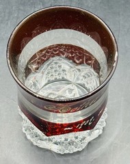 Antique 1909 EAPG Ruby Stained Glass Tumbler «Mother» Collectible Cup 4.5″