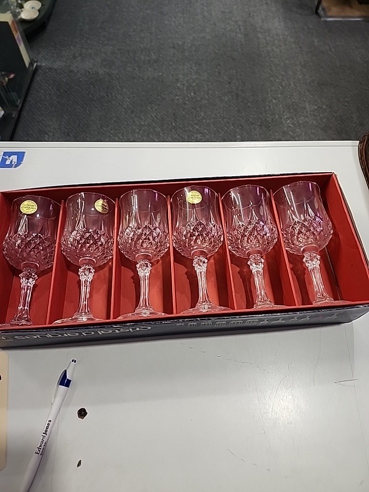 Set of 6 Longchamp 6 cl Cristal d’Arques Crystal Cordial Glasses