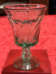 Vtg Fostoria Jamestown Green Glass Set 16pc Pitcher Water Goblets Sherbet Cups