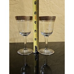 Tiffin Rambler Rose Clear #14196 Stem 3 3/8” Cordial Goblet(s)