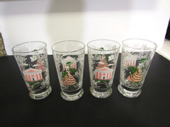 Vtg Libbey SOUTHERN BELLE Drinking Glasses Tumblers 5 1/4″ high SET OF 4