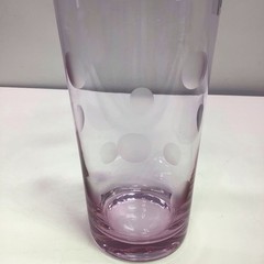 WATERFORD MARQUIS Crystal Pink POLKA DOT Highball Glass 6 3/8″ NEW