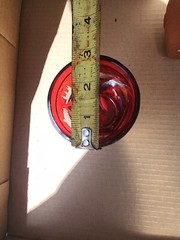 ANDENKEN VON TEPLITZ 1853 RUBY ETCHED TUMBLER BOHEMIAN CZECH SEE PHOTOS DESCRIPT