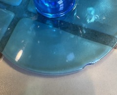 Mid Century Set of 8 Fenton “Colonial” Blue Goblets
