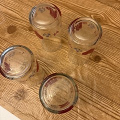 Set of 4 Vtg 90s Corelle Glass Tumblers – Hometown Floral Country Cottage 6″