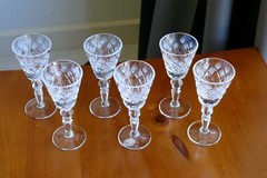 DIAMOND CUT pattern SHOT (50ml) High quality CRYSTAL glasses, Set of 6, Russia