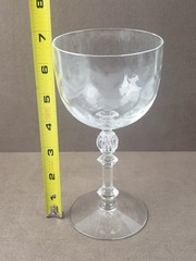 FOSTORIA 6008 CLEAR DIMPLE OPTIC 6-5/8″ CHAMPAGNE/ SHERBET GLASS SET OF 4