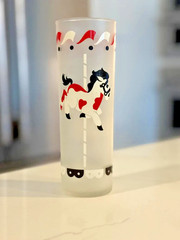 Vintage Libbey Carousel Tom Collins Glasses: MCM Barware Set of 8