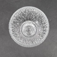 1 Iittala Kekkerit 5.5″ Textured Glass Water Goblet Finland Timo Sarpaneva MCM