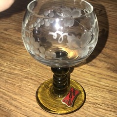 SET OF 11–VINTAGE Crystal Mf die Glass Idee Glasses 4.5″ Stickers Grapes