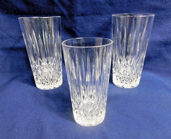G8 – Mikasa Lead Crystal Old Dublin Highball Glasses Lot of 3