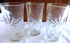 Anchor Hocking~3~Early American Prescut 15 Oz. Tall Ice Tea/Water Glasses