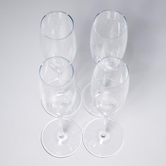 William Yeoward Olympia Clear Crystal Champagne Flute Glass 4pc Lot 12″h