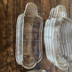 Vintage Indiana Glass BANANA SPLIT Clear Dishes SOLD IN A SET OF SIX