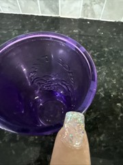 VTG MCM Indiana 5 Glasses Purple Juice Time Glasses Embossed Fruit See Detail