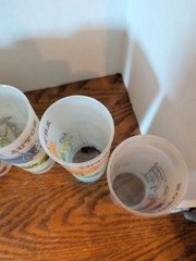 Vintage Antique Autos Frosted Drinking Glasses Set of 7 Classic Cars Tumblers