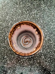 Shake Rattles Pottery Glazed Stoneware Goblet 9 Inch Signed 12oz