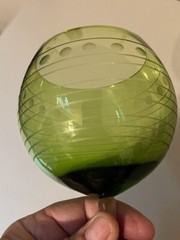 One Home Essential Fine Crystal Glass Goblet -Green Water-#H29