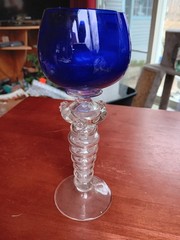 THE11 by THERESIENTHAL Cobalt ~ Clear Champagne Tall Sherbet Wine Glass #2228