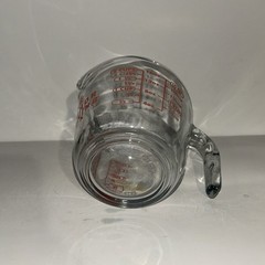 Anchor Hocking 2 Cup Glass Measuring Cup Red Letters Made in USA