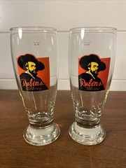 2 Rubens Pilsner ￼ Glasses Toledo Museum of art 1994 collector Edition E.C.