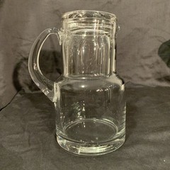‘Tumble Up’ Carafe Jug Pitcher W Nesting Glass 7 In Nightstand Desk Water Drink