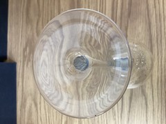 Vintage Pier 1 Reflections Crackle Glass Clear Wine Glass 10” Tall in EUC