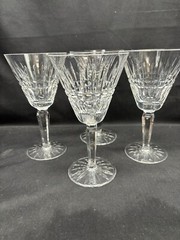 Set of 4 ~ Waterford Crystal «GLENMORE» Water Goblets ~ 7″ Tall