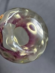 Antique New England Glass Blown Optic Molded Amberina Punch Cup Circa 1870s