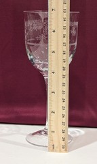 Lot/4 Vintage 1980s Noritake Fine Etched Floral Gallery/Patience Wine Glass 7″T