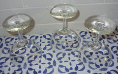 Set of 6 Clear Glass Champagne Tall Sherbet Glasses Dessert Dishes 4 5/8″ Tall