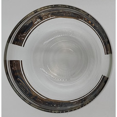 2 Culver Coronet Roly Poly Glasses 22 kt. Gold Band Cocktail Drinking Bar Glass