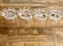 Vintage Imperial Candlewick 400/19 5 Oz Juice Tumblers 4” Clear Beaded Glass
