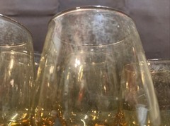 Libbey Amber Gold Juice Bar Glasses Set of 5