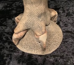 Vintage Pair (2) Richard Marshall Pottery Dragon Woo Claw Foot Goblets 7.5”