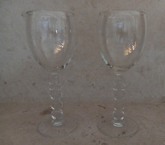 Year 2000 Vintage Wine Glasses, Set of 2, Y2K Millennium Edition