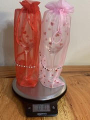 Hallmark Red Hearts Champagne Flutes in Decorative Sheaths